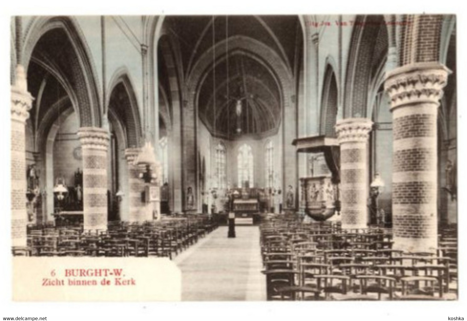 BURGHT - Burcht - Zicht Binnen De Kerk - Niet Verzonden -  Uitgave : M. Marcovici - Nr 6 - Zwijndrecht