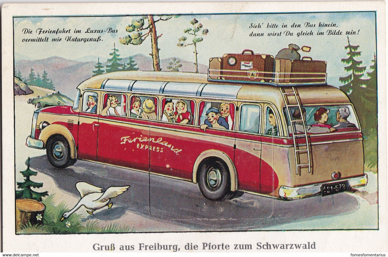 Carte à Système  Allemagne  Souvenir D'un Soldat Françaisvoyage En Car Excellent état - Bus & Autocars