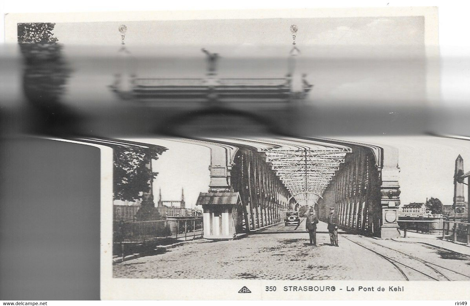 Cpa 67- STRASBOURG, Le Pont De Kehl, Policier, Douane, Dos écrit Au Crayon  Et Divisé - Strasbourg