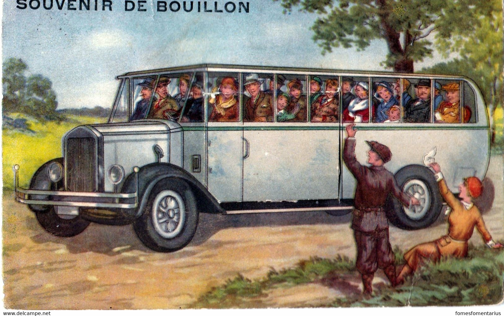 Carte à Système Complète,  Belgique (Bouillon) Voyage En Car Très Bon état, Peu Courante - Bus & Autocars