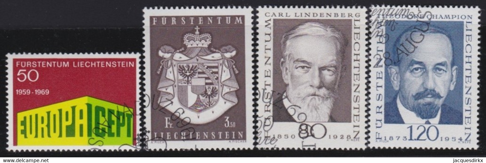 Liechtenstein   .   Y&T   .   454/457      .     O    .    Gestempelt .   /   .    Oblitërë - Used Stamps