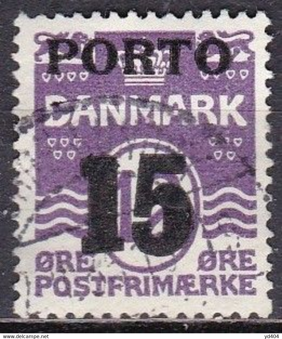 DK330 – DENMARK – 1934 – NUMBERS & WAVES OVERPRINTED – Y&T # 36 USED 7 € - Postage Due