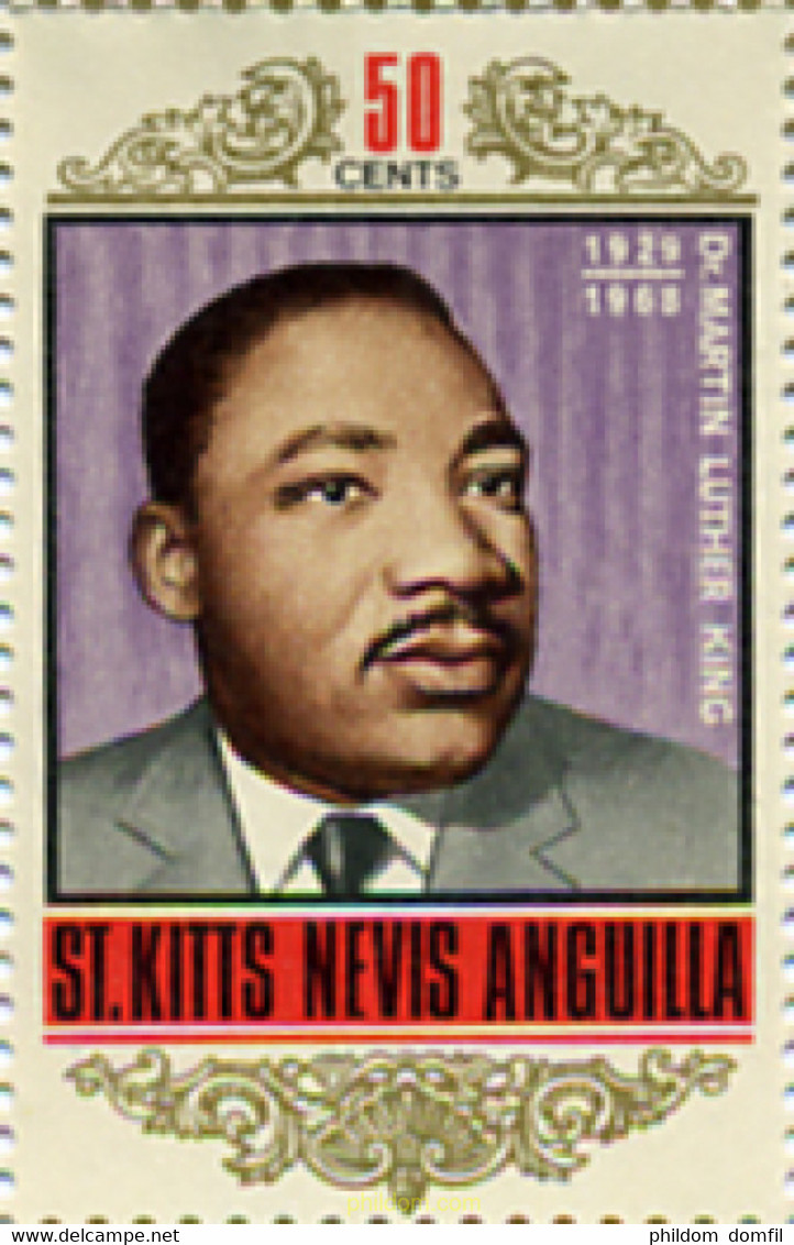 359369 MNH SAN CRISTOBAL-NEVIS-ANGUILLA 1968 MARTIN LUTHER KING - Martin Luther King