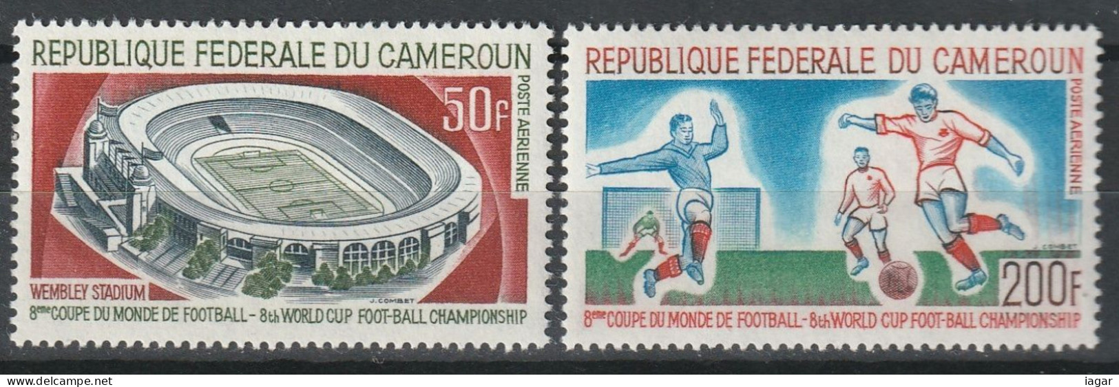 THEMATIC SPORT:  WORLD FOOTBALL CHAMPIONSHIP,  ENGLAND 1966. WEMBLEY STADIUM ETC.  -  CAMEROUN - 1966 – England