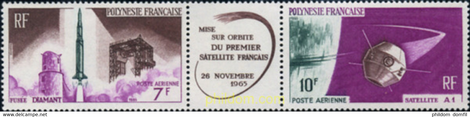 359977 MNH POLINESIA FRANCESA 1966 LANZAMIENTO DEL PRIMER SATELITE FRANCES - Oblitérés