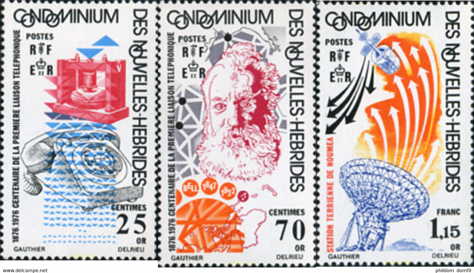 368476 MNH NUEVAS HEBRIDAS 1976 CENTENARIO DE LA PRIMERA COMUNICACION TELEFONICA - Verzamelingen & Reeksen