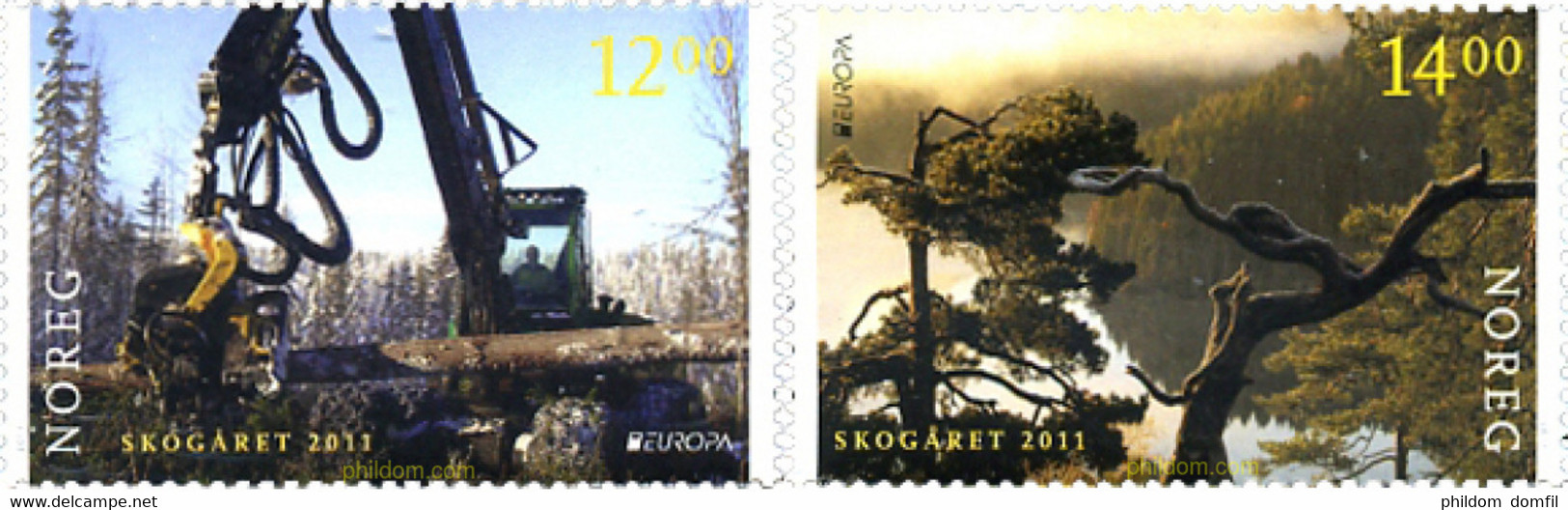 264365 MNH NORUEGA 2011 EUROPA CEPT 2011 - AÑO INTERNACIONAL DE LOS BOSQUES - Oblitérés