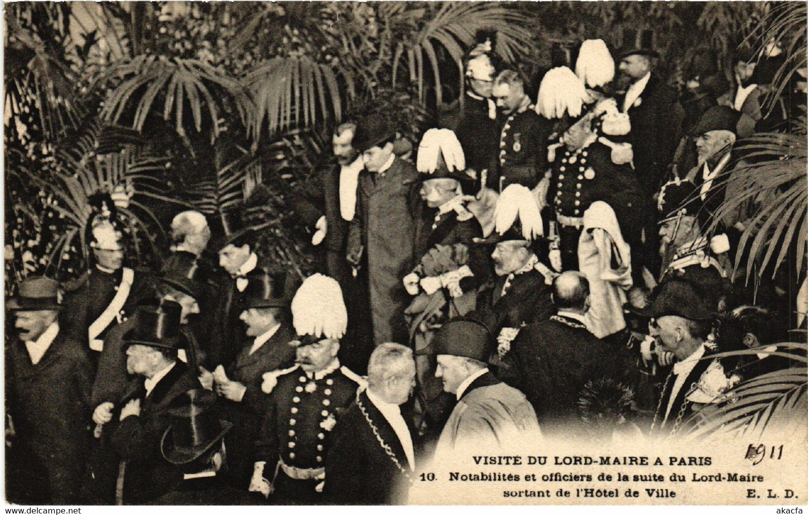 CPA PARIS 4e Visite Du Lord Maire. Notabilites, Officiers (464246) - Recepties