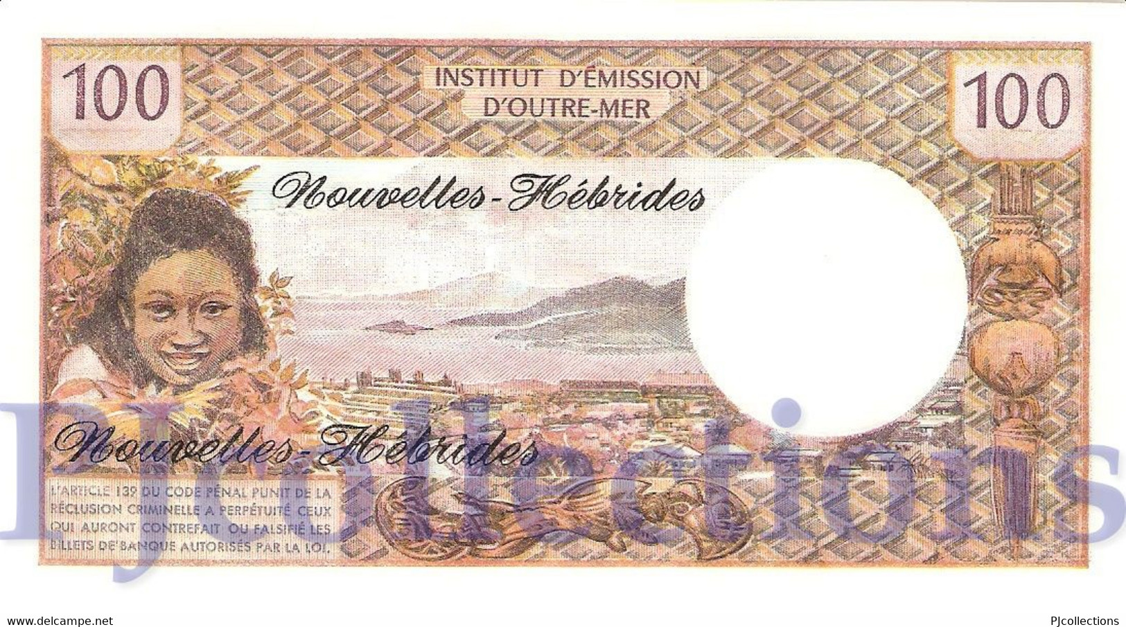 NEW HEBRIDES 100 FRANCS 1977 PICK 18d UNC - Nieuwe-Hebriden