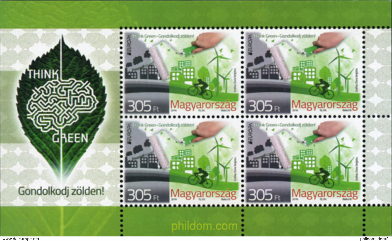 361543 MNH HUNGRIA 2016 EUROPA CEPT 2016 - ECOLOGIA EN EUROPA - PIENSA EN VERDE - Used Stamps