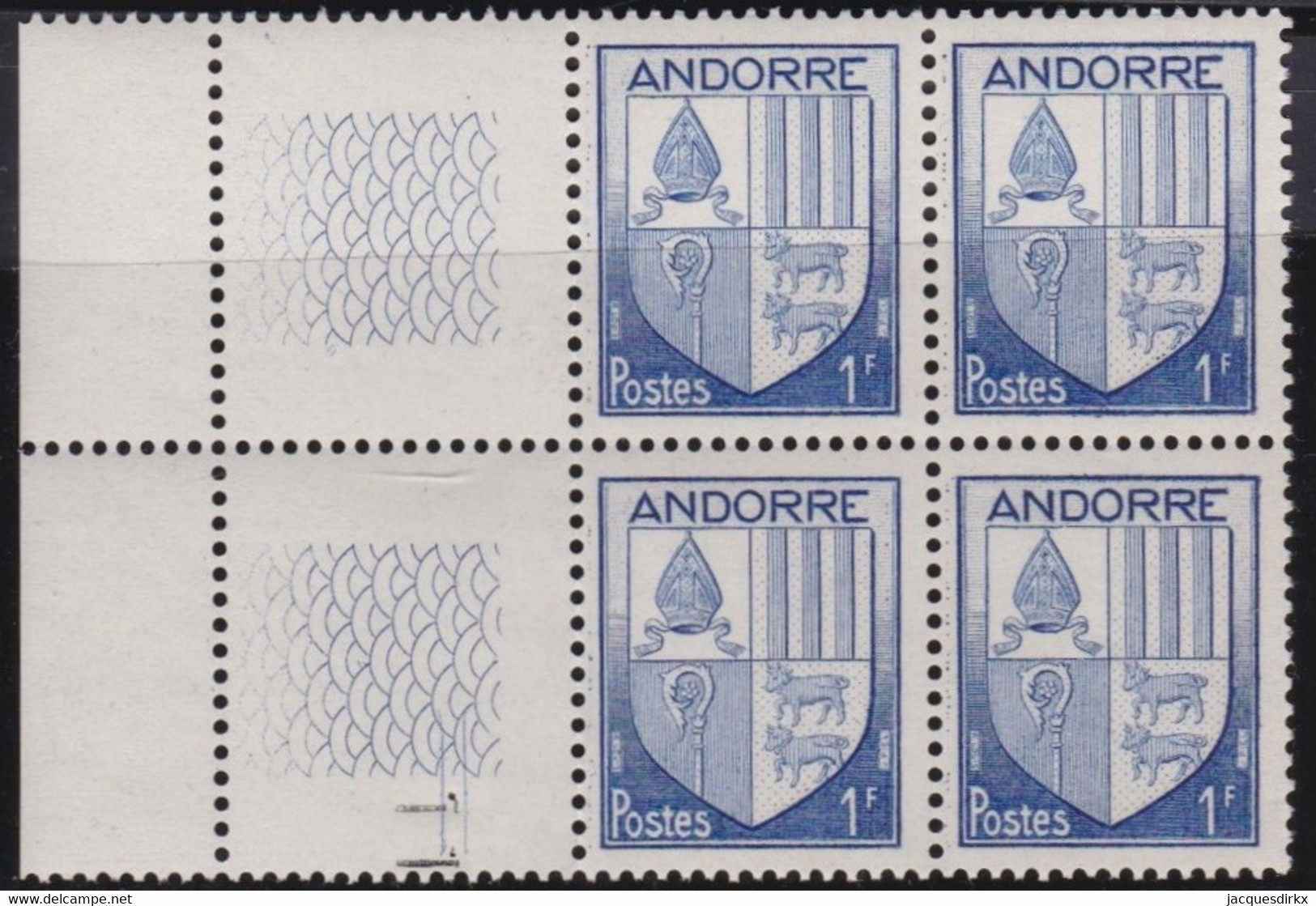 Andorre   .   Y&T   .    119  .  Bloc De 4  .    **   .    Neuf SANS Charniere    .     MNH - Nuevos