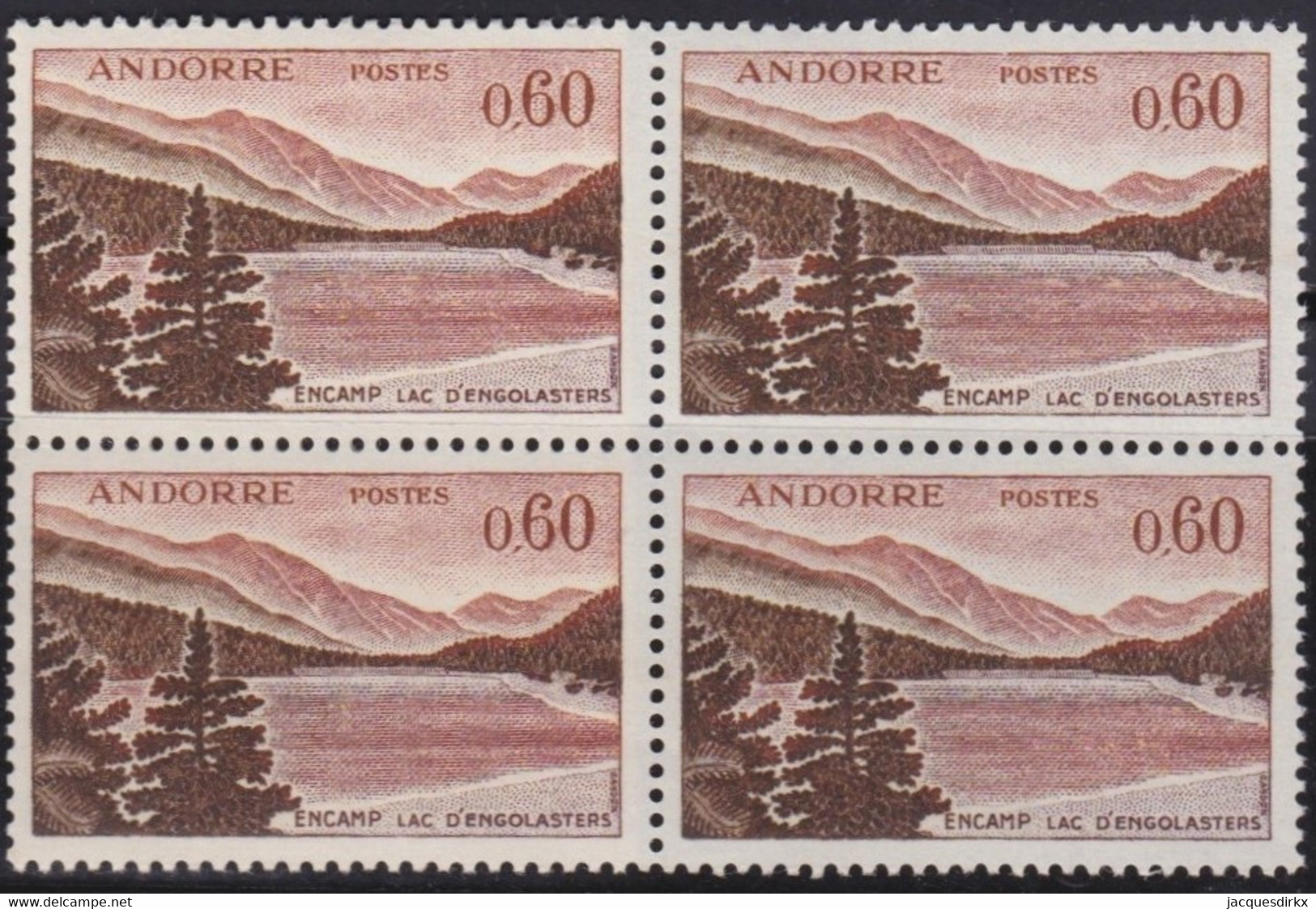 Andorre   .   Y&T   .   161A      .   Bloc De 4       .    **   .    Neuf SANS Charniere    .     MNH - Unused Stamps
