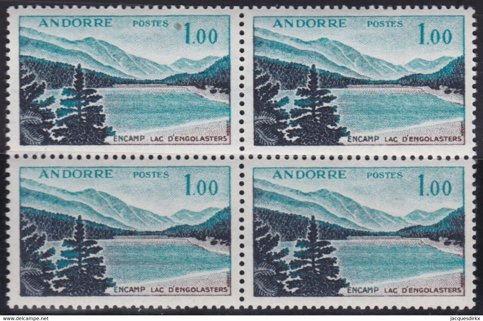 Andorre   .   Y&T   .   164      .   Bloc De 4       .    **   .    Neuf SANS Charniere    .     MNH - Unused Stamps