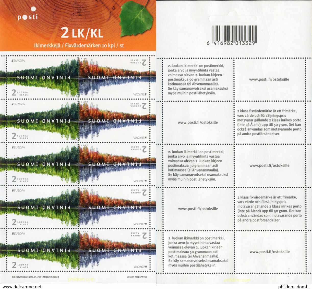 264345 MNH FINLANDIA 2011 EUROPA CEPT 2011 - AÑO INTERNACIONAL DE LOS BOSQUES - Used Stamps