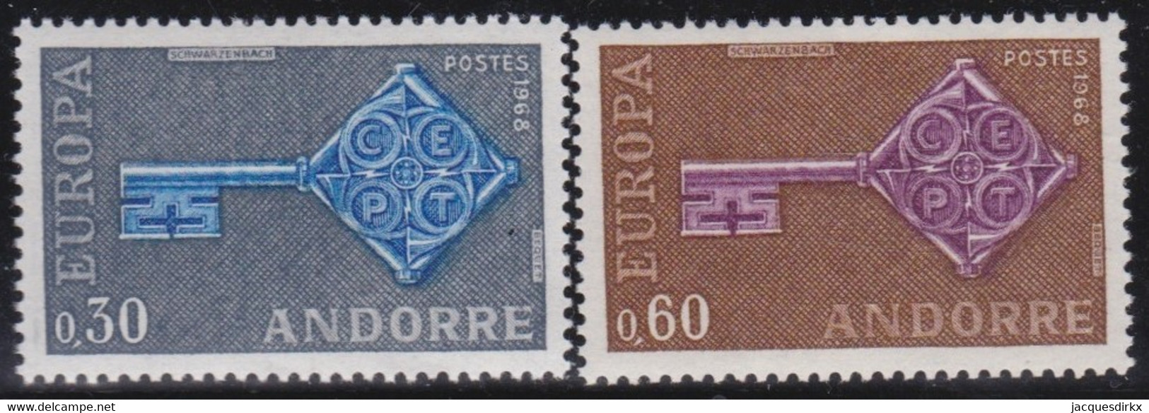 Andorre   .   Y&T   .     188/189      .    **   .    Neuf SANS Charniere    .     MNH - Unused Stamps