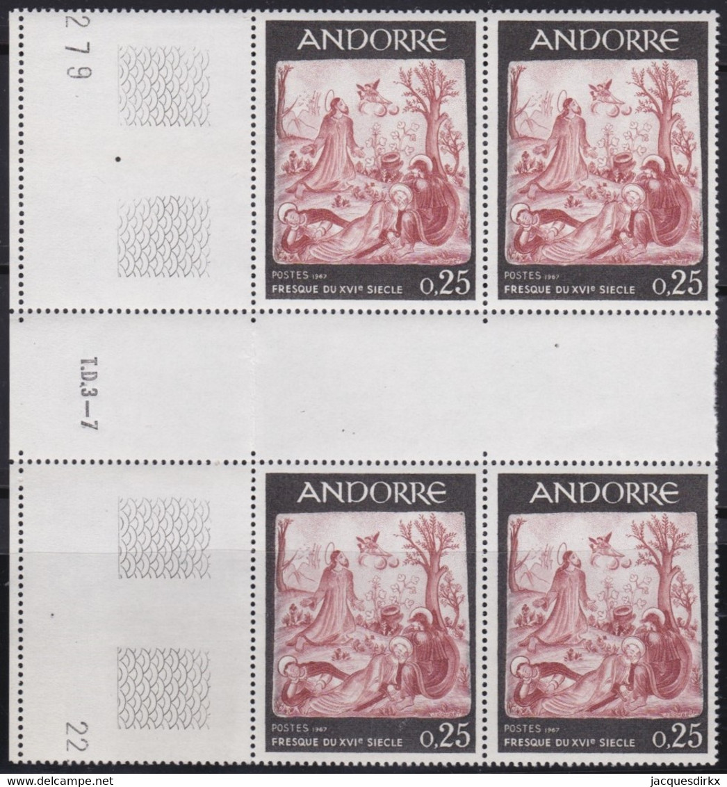 Andorre   .   Y&T   .     184/186  .  Blocs De 4   (3 Scans)    .    **   .    Neuf SANS Charniere    .     MNH - Ungebraucht