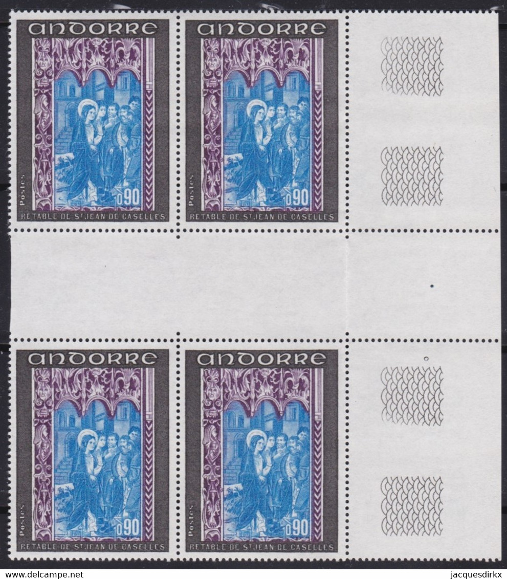 Andorre   .   Y&T   .   214/216   .    Blocs De 4  (3 Scans)   .    **   .    Neuf SANS Charniere    .     MNH - Neufs