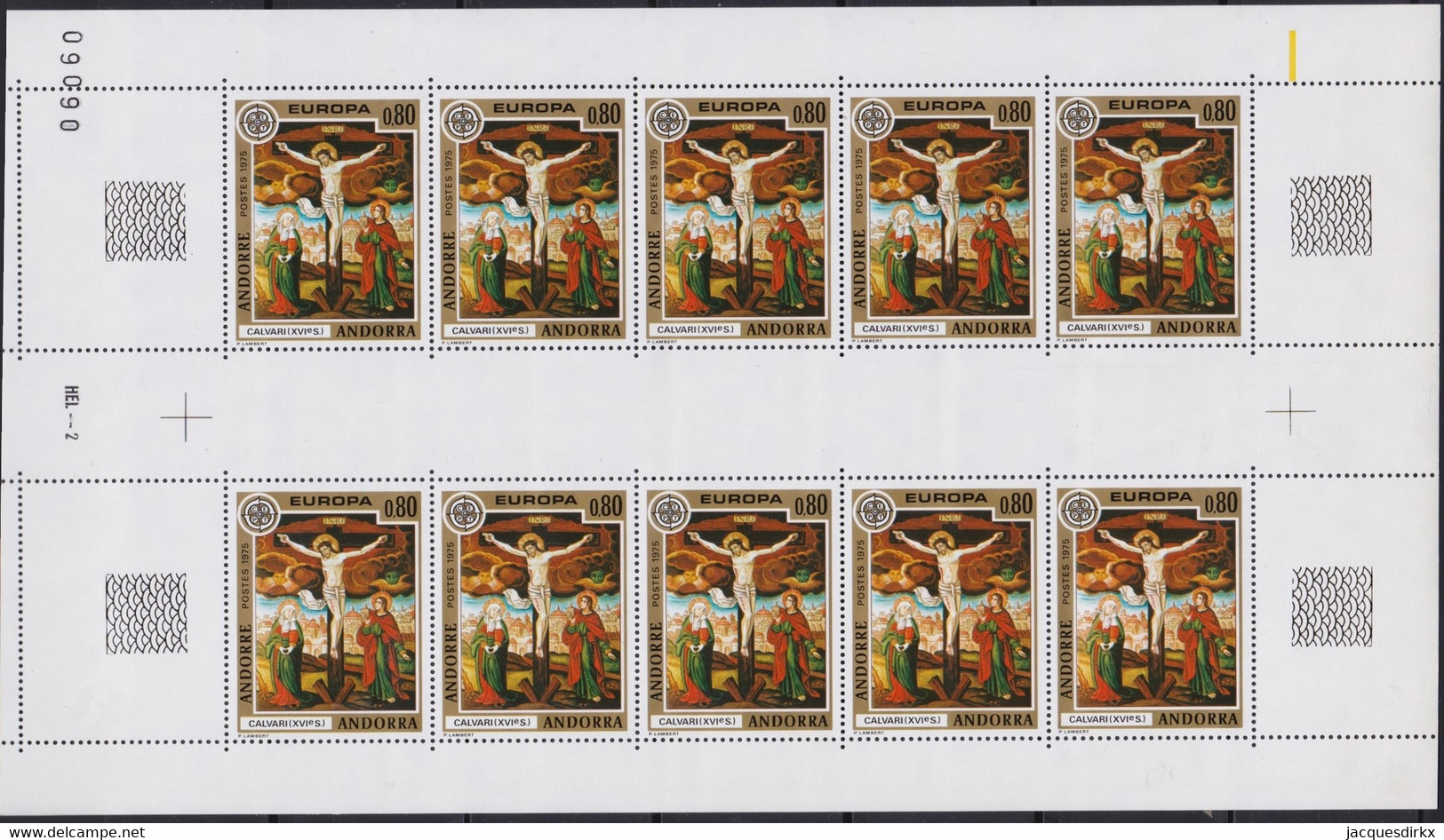 Andorre   .   Y&T   .    243  10x   Feuille   .    **   .    Neuf SANS Charniere    .     MNH - Ungebraucht