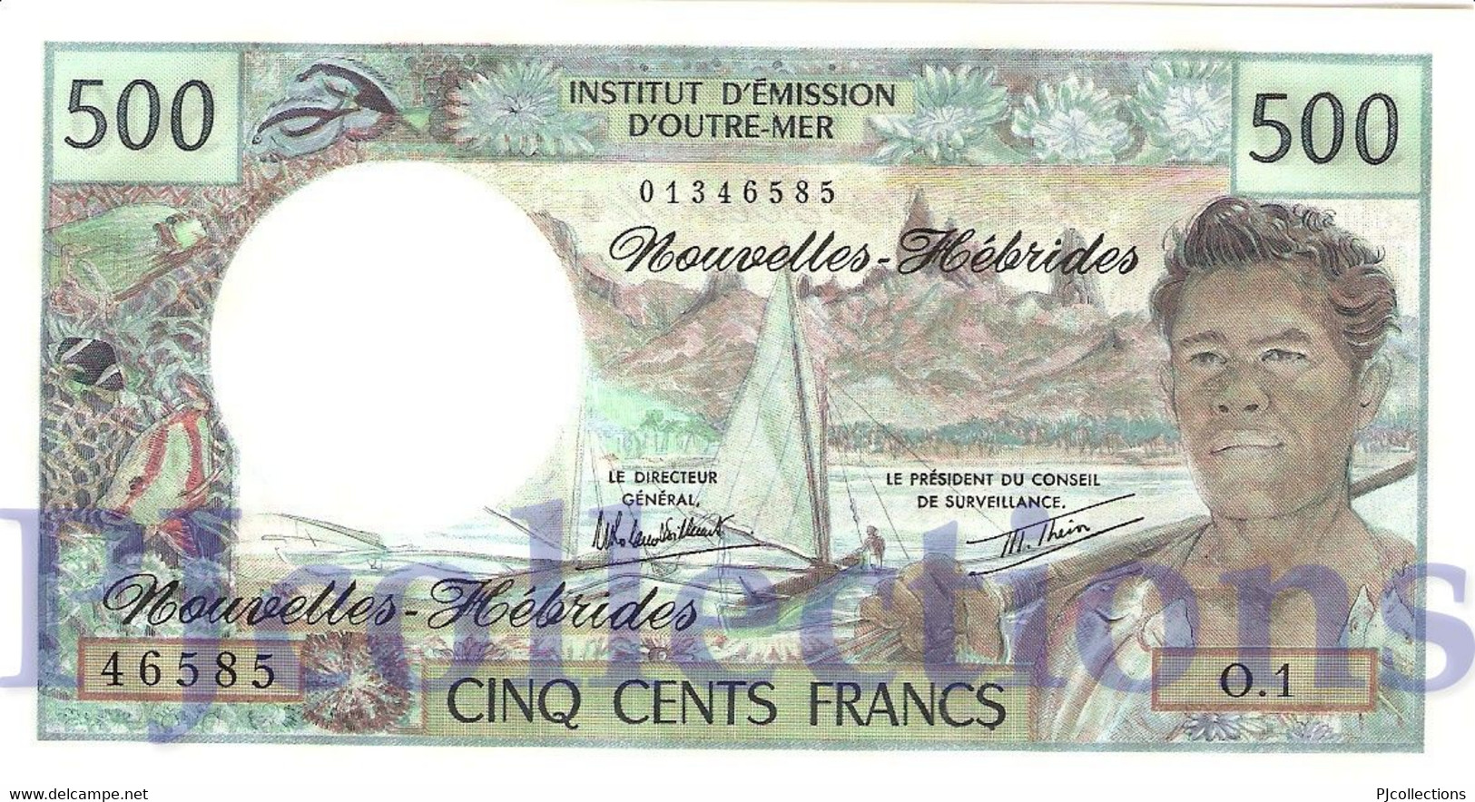 NEW HEBRIDES 500 FRANCS 1979 PICK 19b UNC - Nouvelles-Hébrides