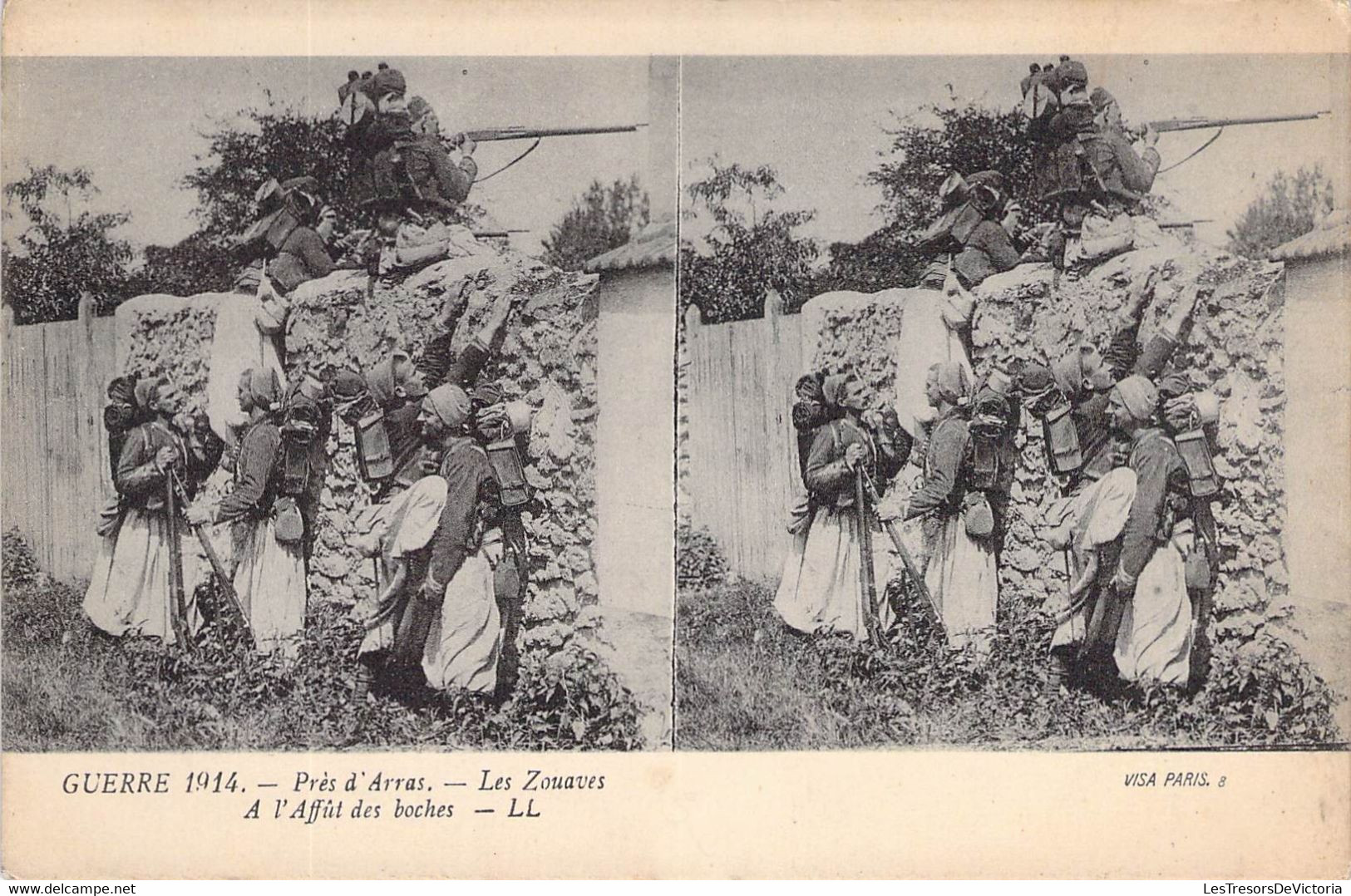 CPA Militaire - Guerre 1914 - Près D'Arras - Les Zouaves à L'affût Des Boches - L. L. - Lévy Fils Et Cie - Guerre 1914-18