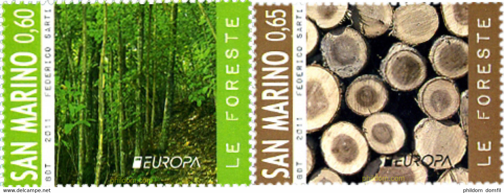 261868 MNH SAN MARINO 2011 EUROPA CEPT 2011 - AÑO INTERNACIONAL DE LOS BOSQUES - Gebraucht