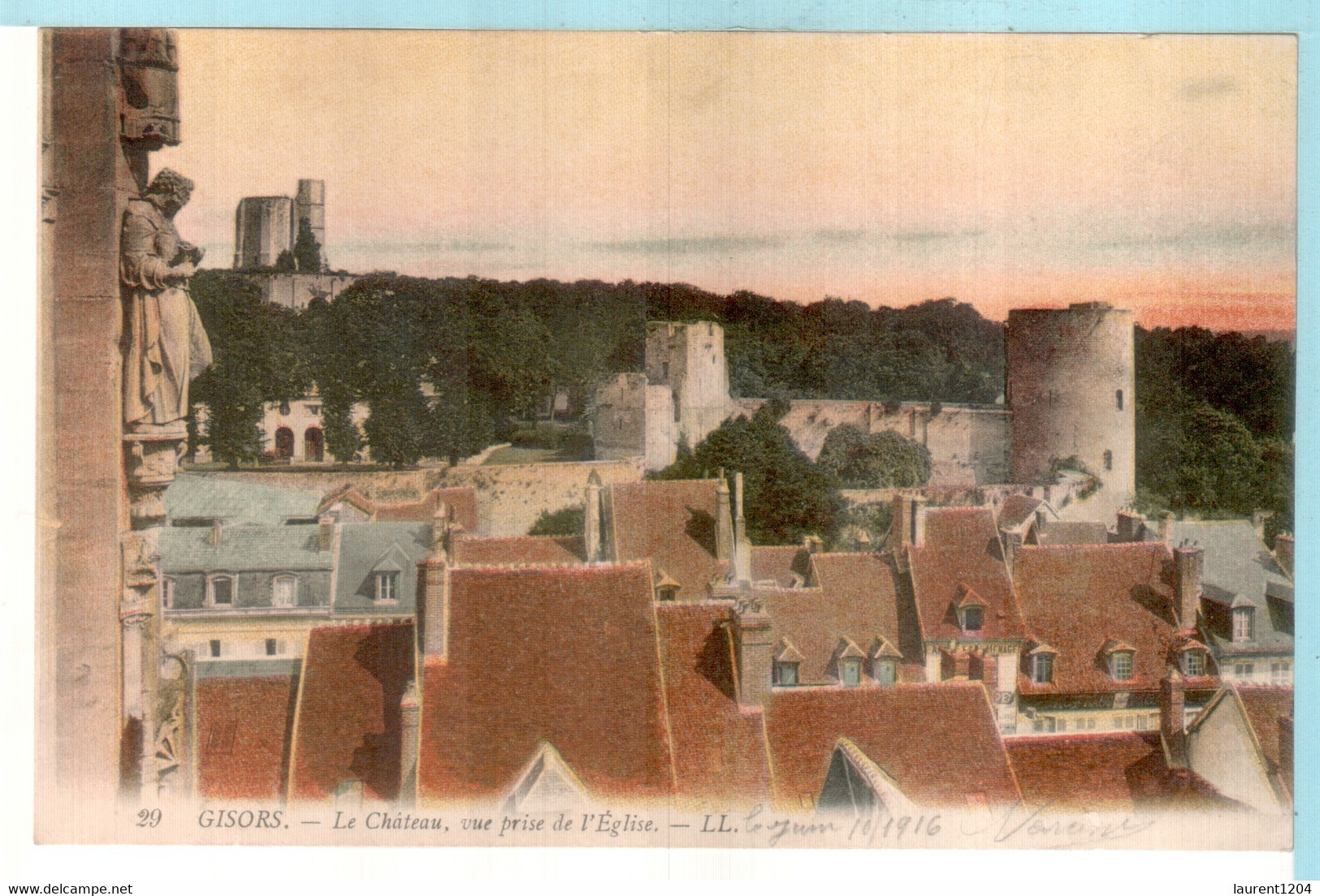 Gisors : Le Chateau Vue Prise De L'eglise - Gisors