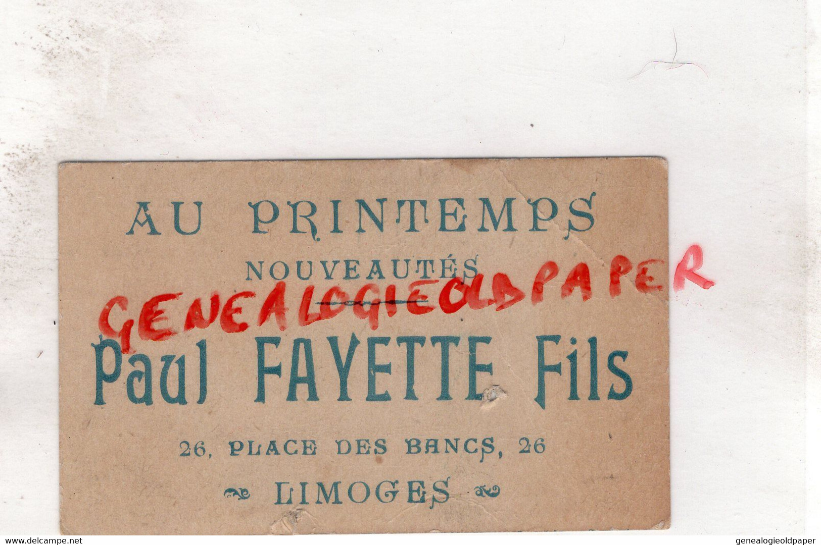 87- LIMOGES- CHROMO OPERA COMIQUE GOUNOD-MAGASIN AU PRINTEMPS PAUL FAYETTE FILS-20 PLACE DES BANCS - Other & Unclassified