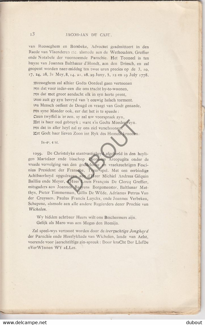 Dendermonde - Drukpers - J. Broeckaert - 1898 - 2 De Bijvoegsel - Du Caju  (V1904) - Antiquariat