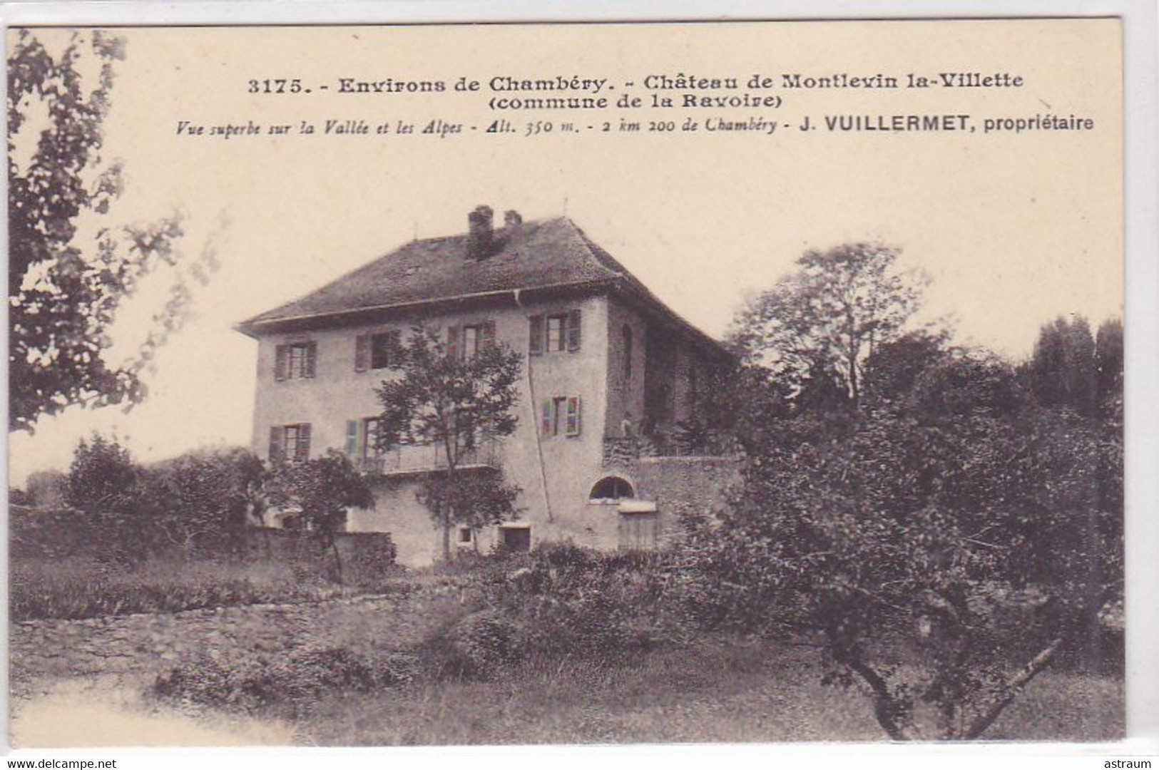 Cpa -73- La Ravoire -peu Courante- Chateau De Montlevin La Villette - Vuillermet Proprietaire - N°3175 - La Ravoire