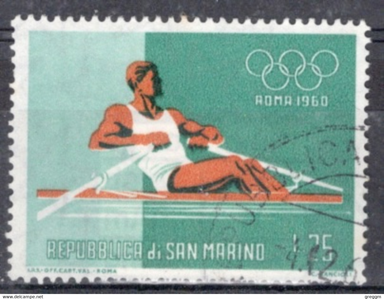 San Marino 1960 Single Stamp From The Set For The Olympics In Fine Used - Gebruikt