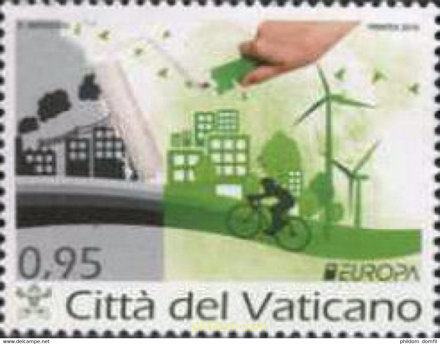 364384 MNH VATICANO 2016 EUROPA CEPT 2016 - ECOLOGIA EN EUROPA - PIENSA EN VERDE - Usati