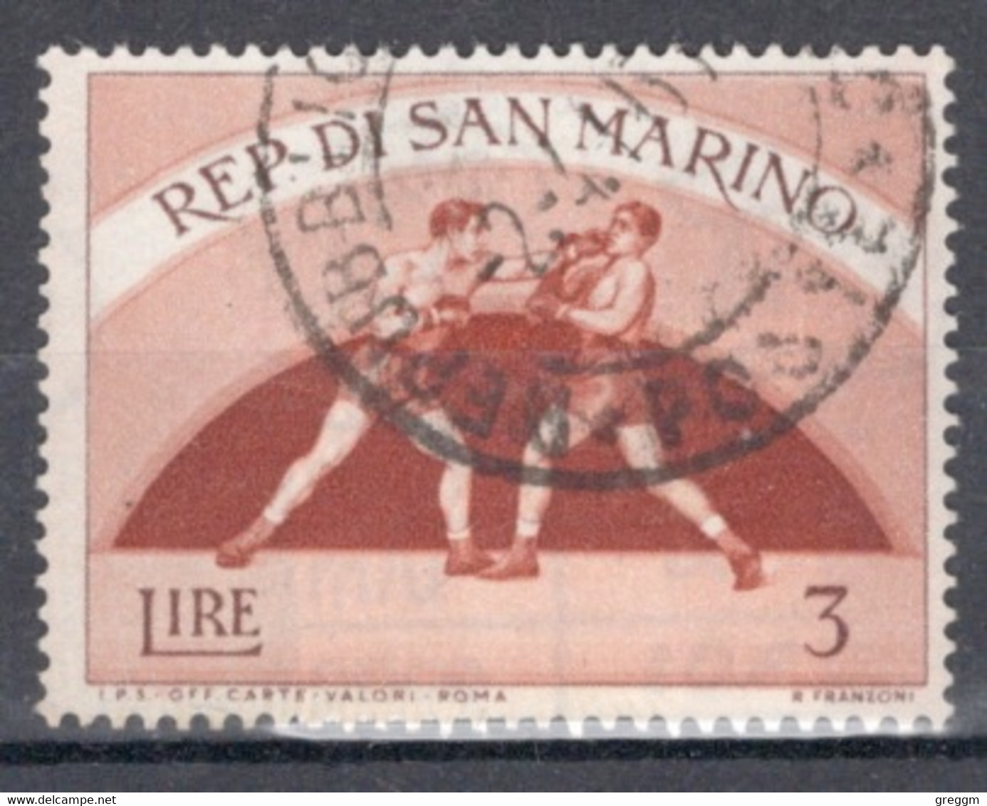 San Marino 1954 Single Stamp From The Set For The Olympics In Fine Used - Usados