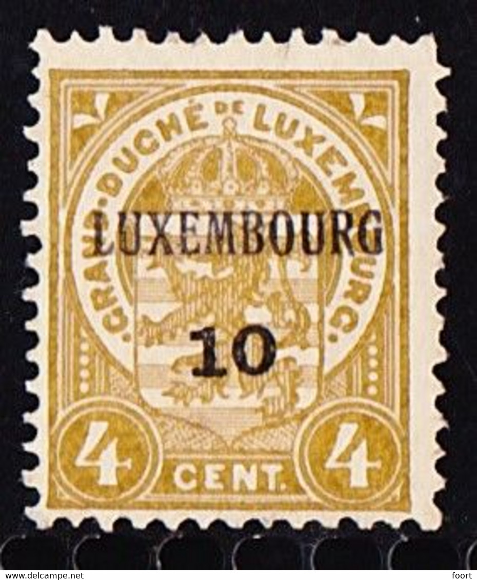 Luxembourg 1910  Prifix Nr. 69 - Vorausentwertungen
