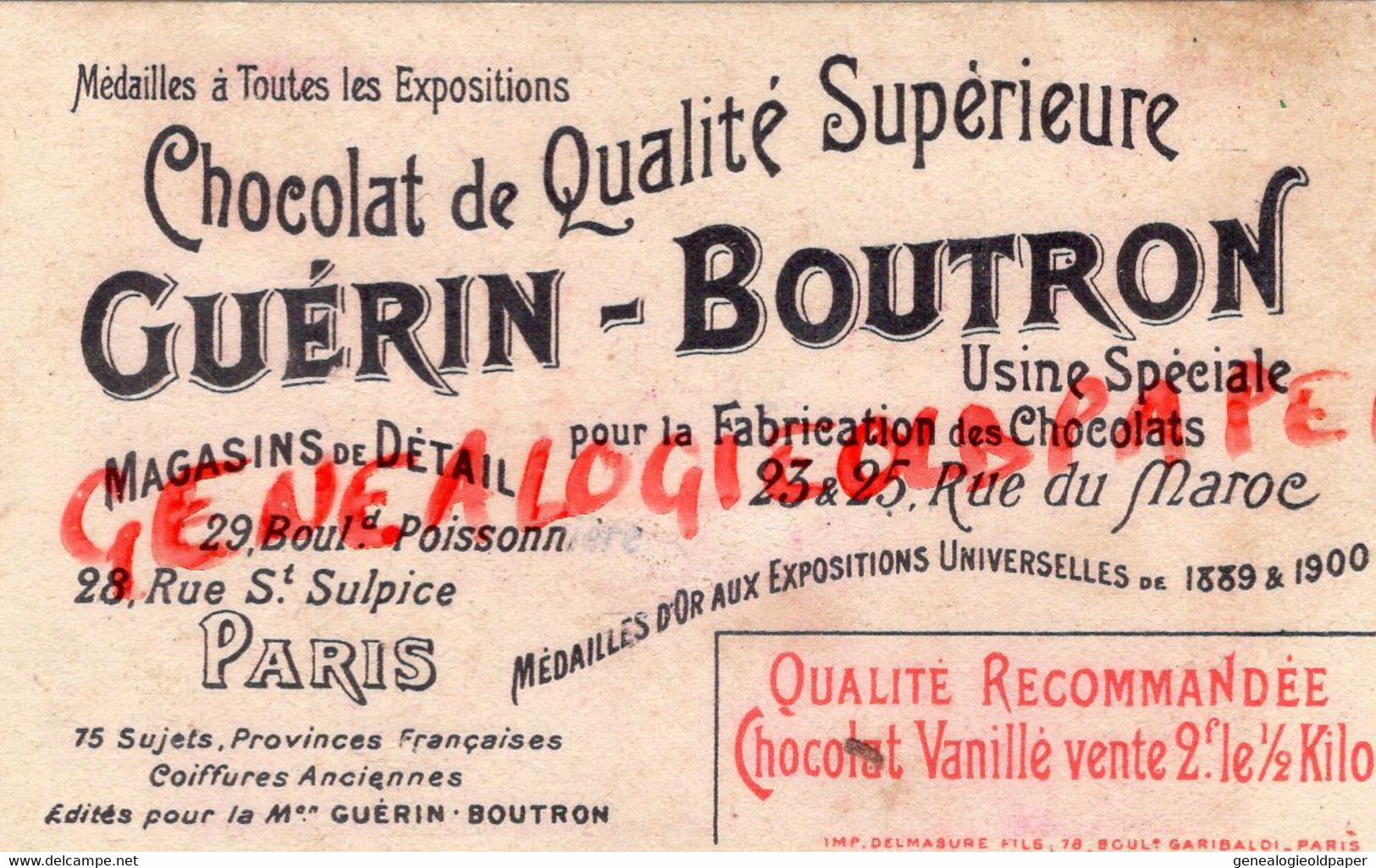 87- CHALUS- CHROMO FEMME BARBICHET TRICOTTEUSE -TRICOT CHOCOLAT GUERIN BOUTRON PARIS - Guerin Boutron