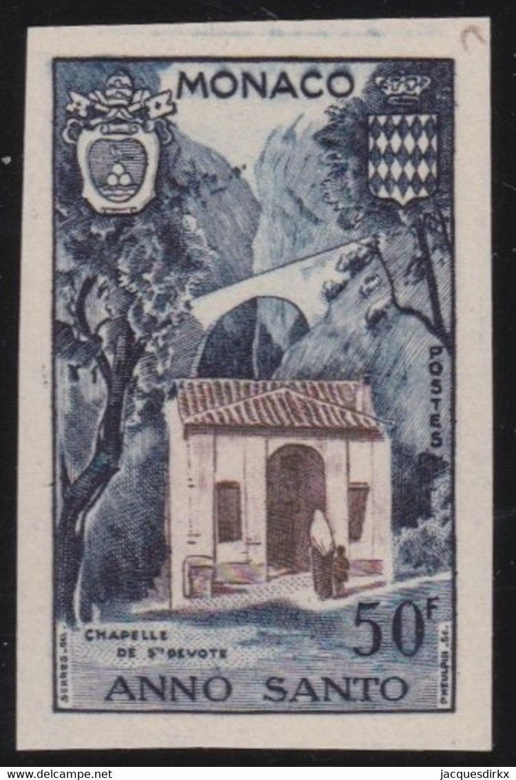 Monaco    .    Y&T   .   Timbre 1951  Non-dentelé    .      **    .     Neuf Avec Gomme D'origine Et SANS Charnière - Unused Stamps