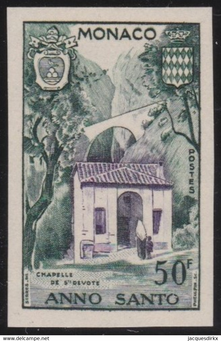 Monaco    .    Y&T   .   Timbre 1951  Non-dentelé    .      **    .     Neuf Avec Gomme D'origine Et SANS Charnière - Unused Stamps