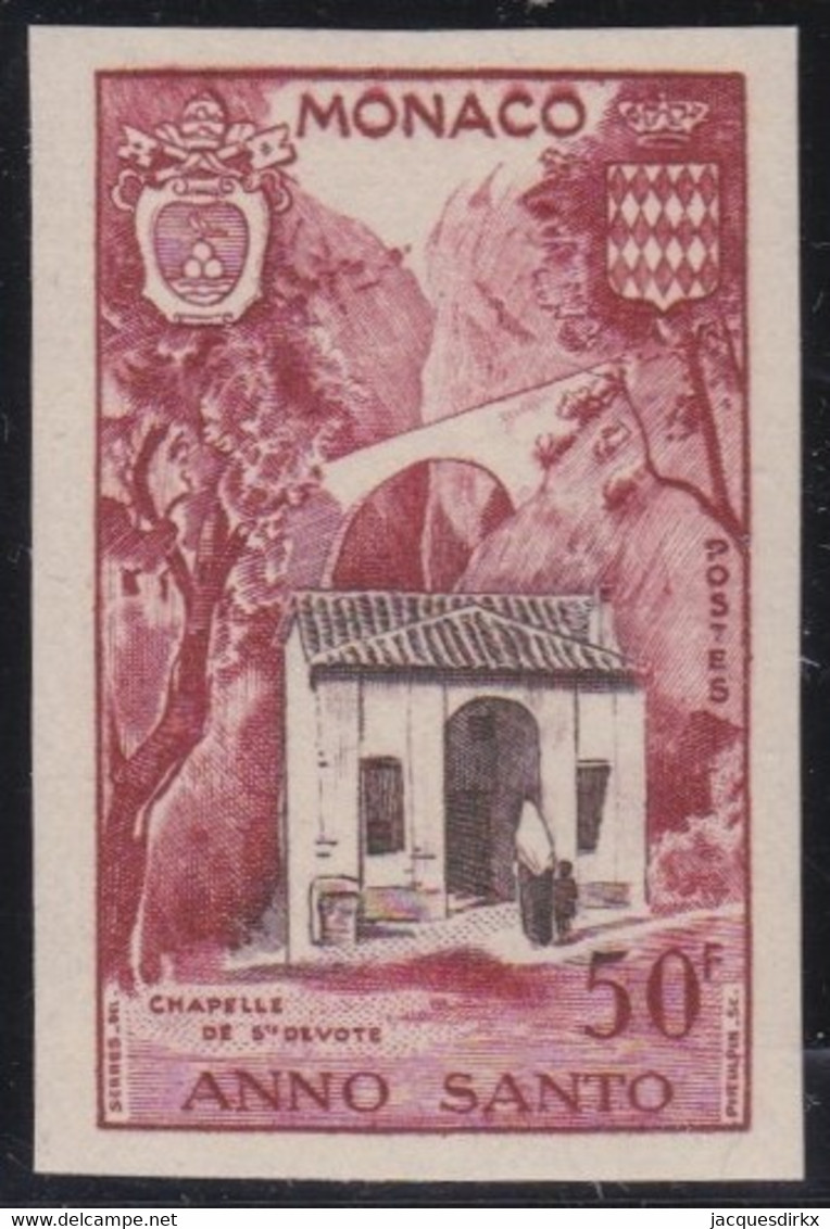 Monaco    .    Y&T   .   Timbre 1951  Non-dentelé    .      **    .     Neuf Avec Gomme D'origine Et SANS Charnière - Unused Stamps