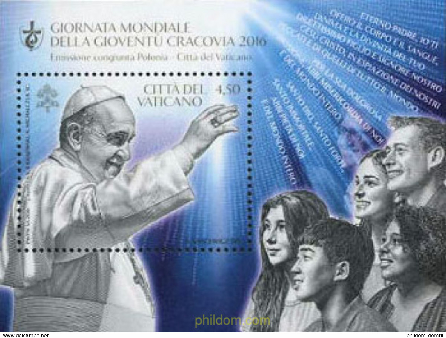 366648 MNH VATICANO 2016 DIA MUNDIAL DE LA JUVNTUD - Usati