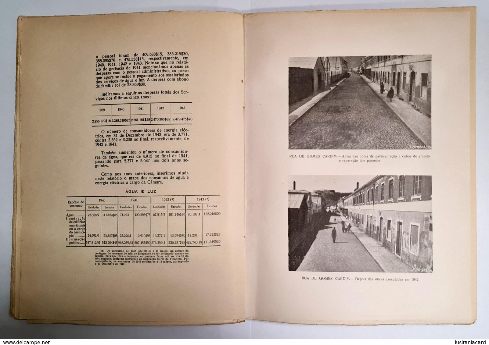 SETUBAL- MONOGRAFIAS -«Relatório Da Gerencia Do Municipio De Setubal- 1943»(com 18 Gravuras)(Ed.C.M. De Setubal - 1944) - Livres Anciens