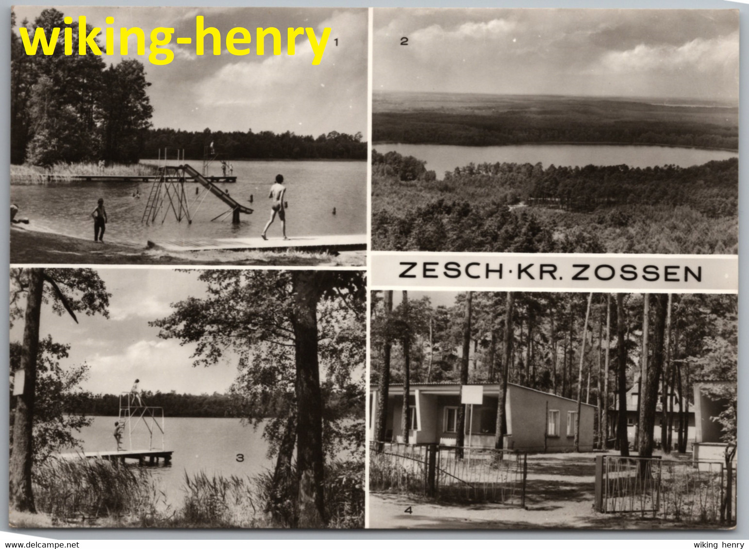 Zossen Lindenbrück Zesch Am See - Mehrbildkarte 1   Mit Kinderferienlager Und Strandbad - Zossen