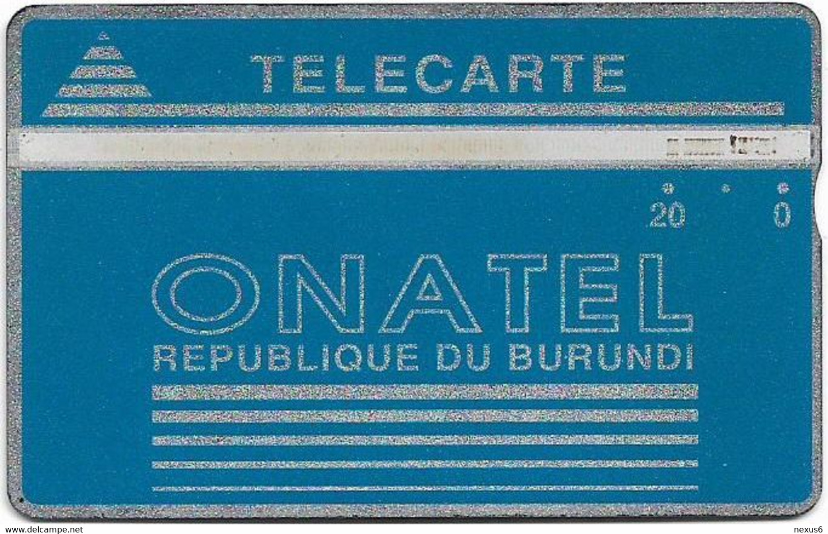 Burundi - Onatel - L&G - Blue Logo - 406A - 06.1994, 20U, 30.000ex, Used - Burundi