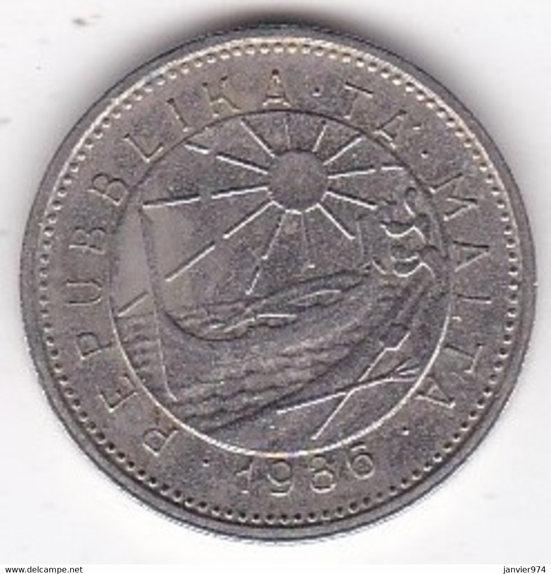 Malte 5 Cents 1986 , Cupronickel, KM#  77 - Malte