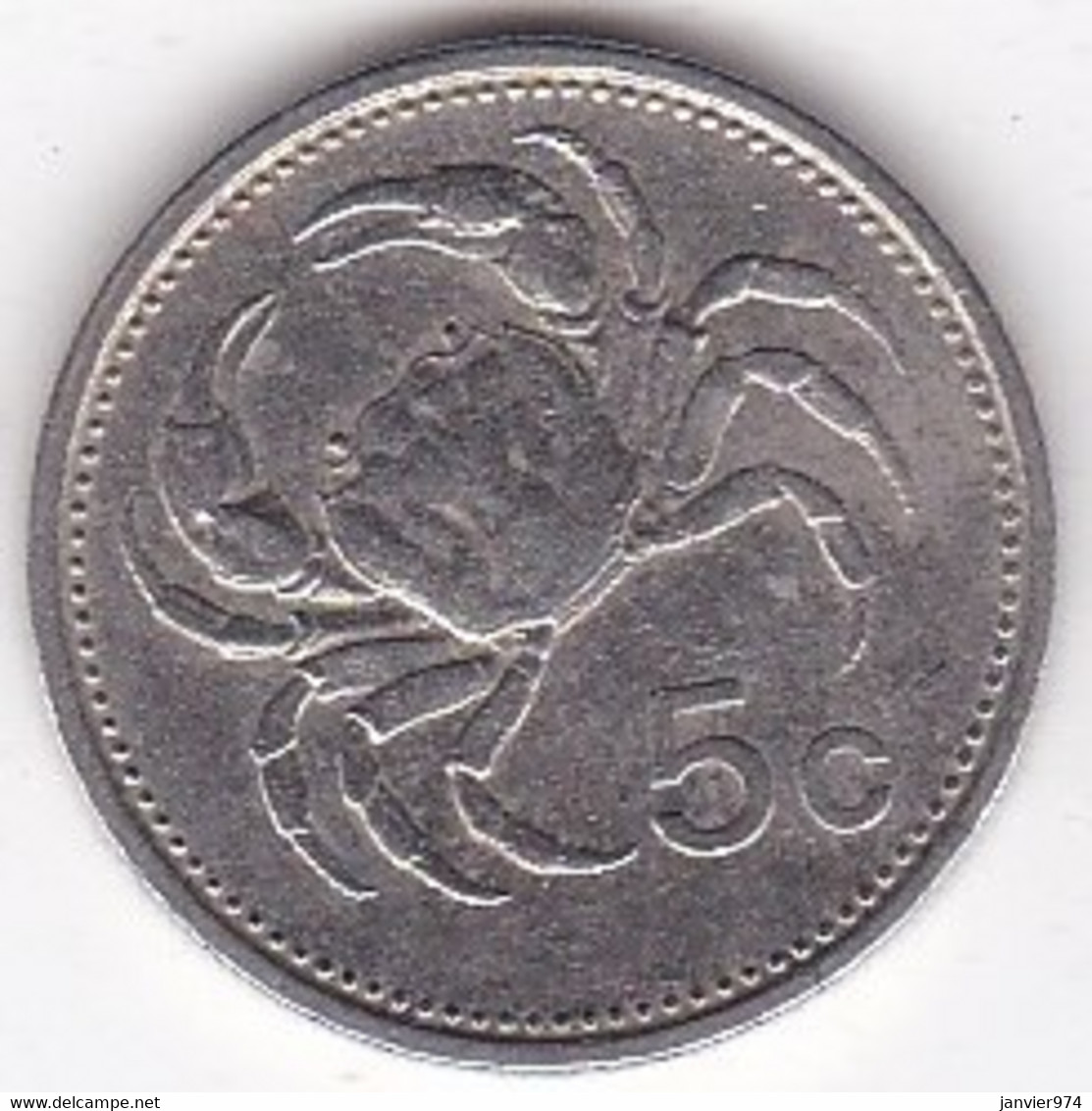 Malte 5 Cents 1986 , Cupronickel, KM#  77 - Malta