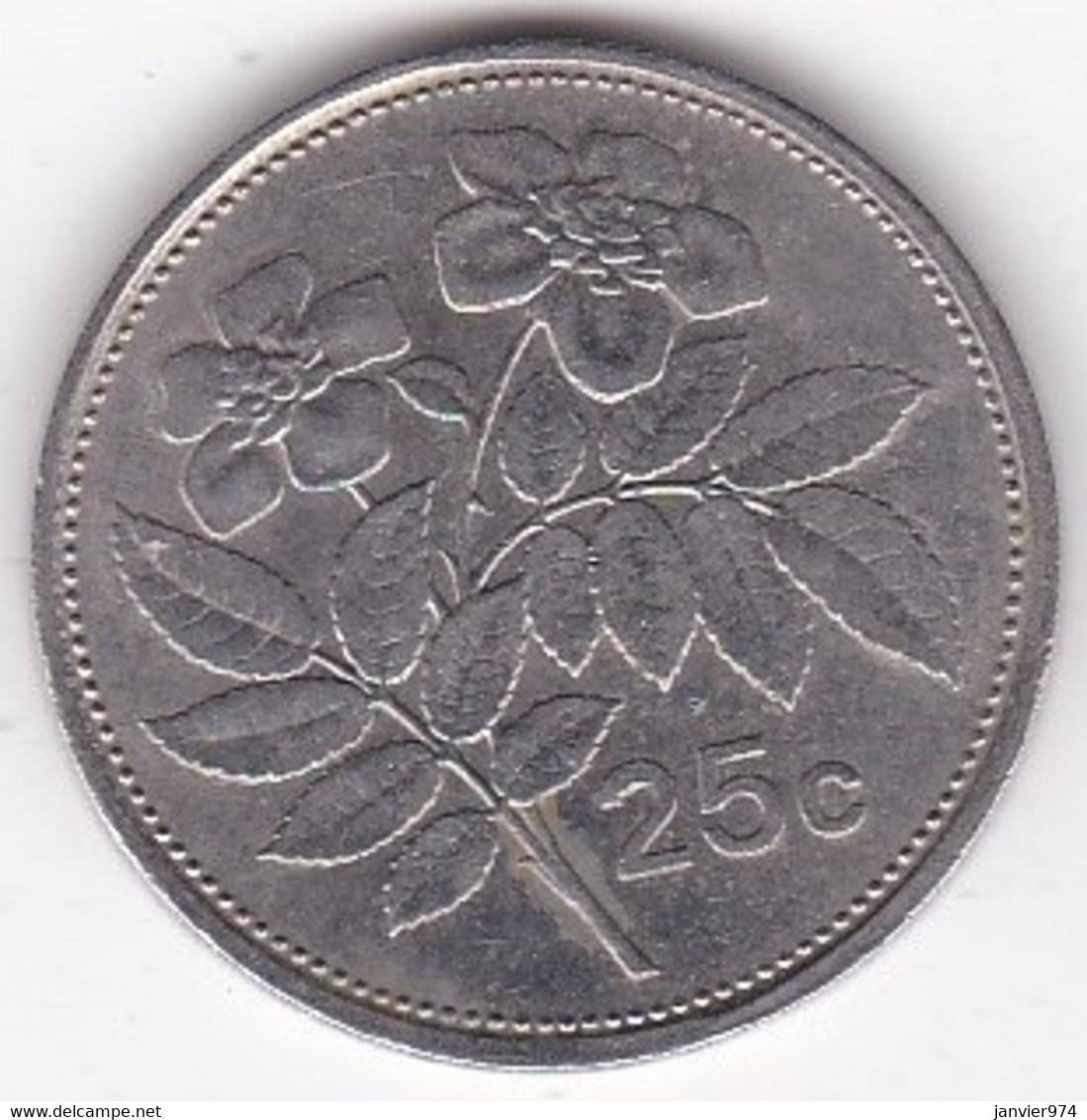 Malte 25 Cents 1991 , Cupronickel, KM# 97 - Malte