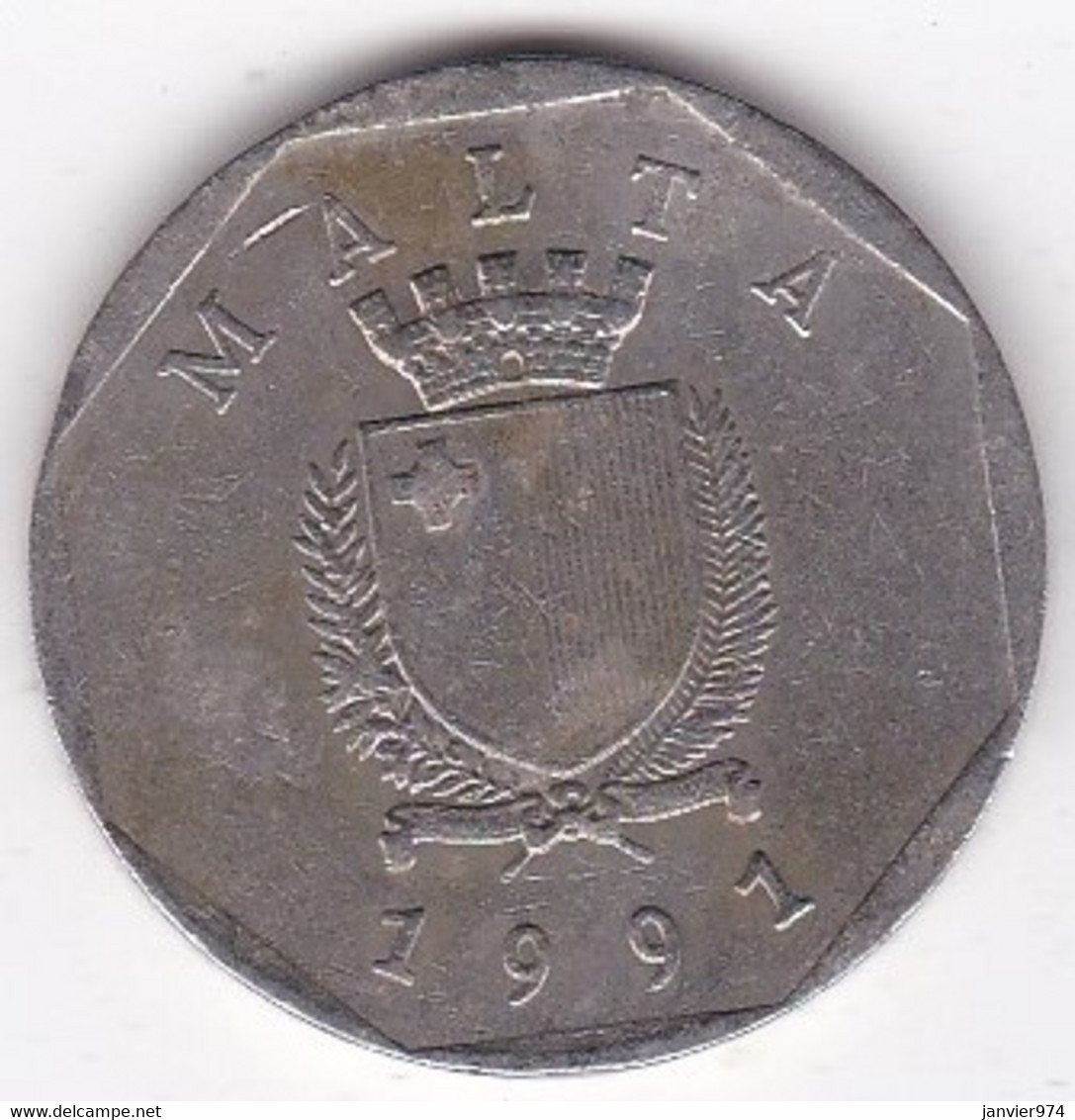 Malte 50 Cents 1991 , Position A, Cupronickel, KM# 98 - Malte