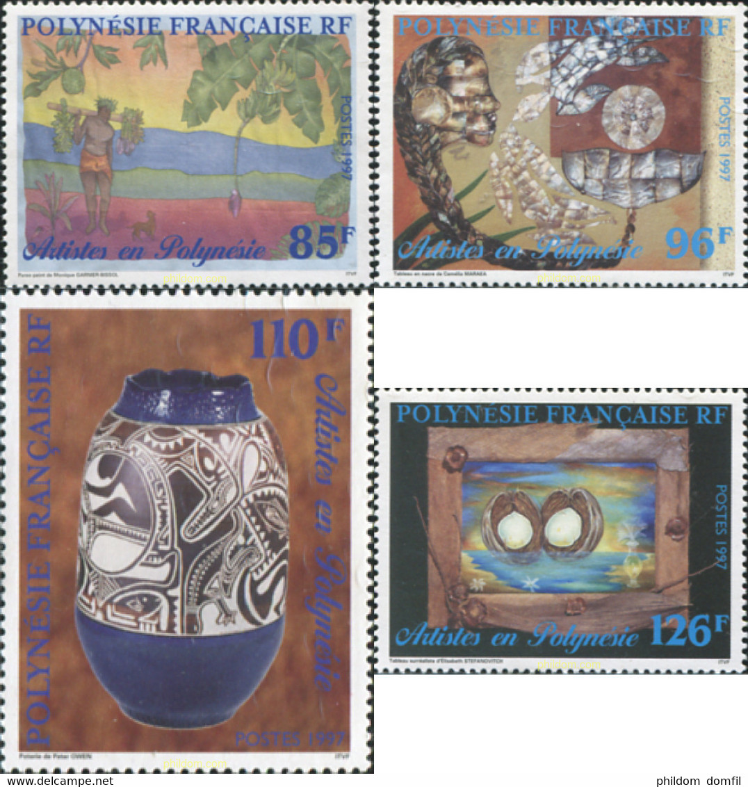 370005 MNH POLINESIA FRANCESA 1997 ARTISTAS DE POLINESIA - Oblitérés