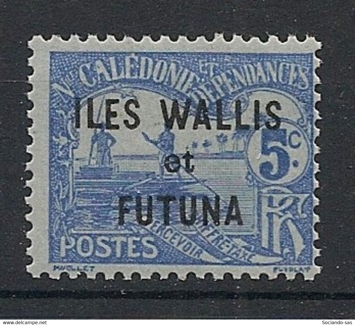 WALLIS ET FUTUNA - 1920 - Taxe TT N°Yv. 1 - 5c Bleu - Neuf Luxe ** / MNH / Postfrisch - Portomarken