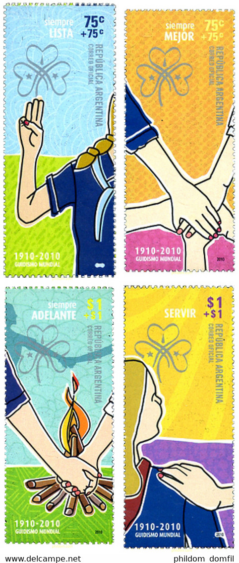 254466 MNH ARGENTINA 2010 ESCULTISMO FEMENINO - CENTENARIO DE LAS GUIAS - Oblitérés