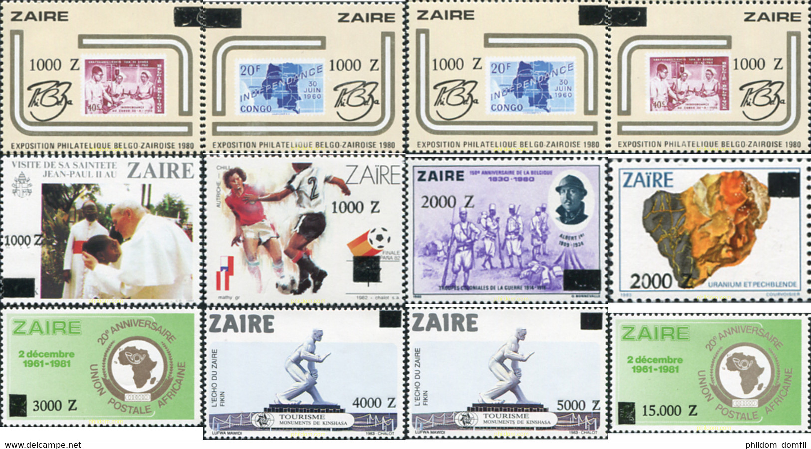 679267 MNH ZAIRE 1991 SELLOS SOBRECARGADOS - 1990-1996