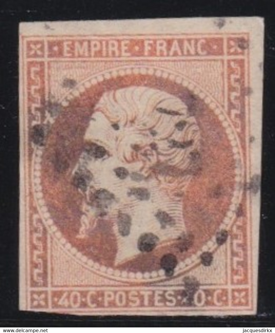 France   .  Y&T    .    16      .      O     .      Oblitéré - 1853-1860 Napoléon III